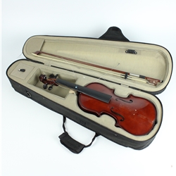 1/2 Violin Outfit with Bow and Case *missing parts*