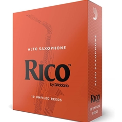 Rico Alto Sax Reeds, 2.0 Strength, 10-Pack