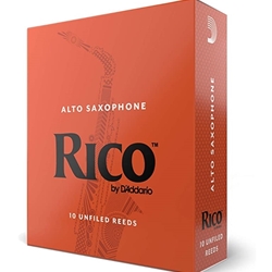 Rico Alto Sax Reeds, 2.5 Strength, 10-Pack